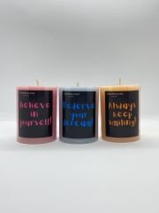 Affirmation /  Aromalı 3'lü Mum Seti