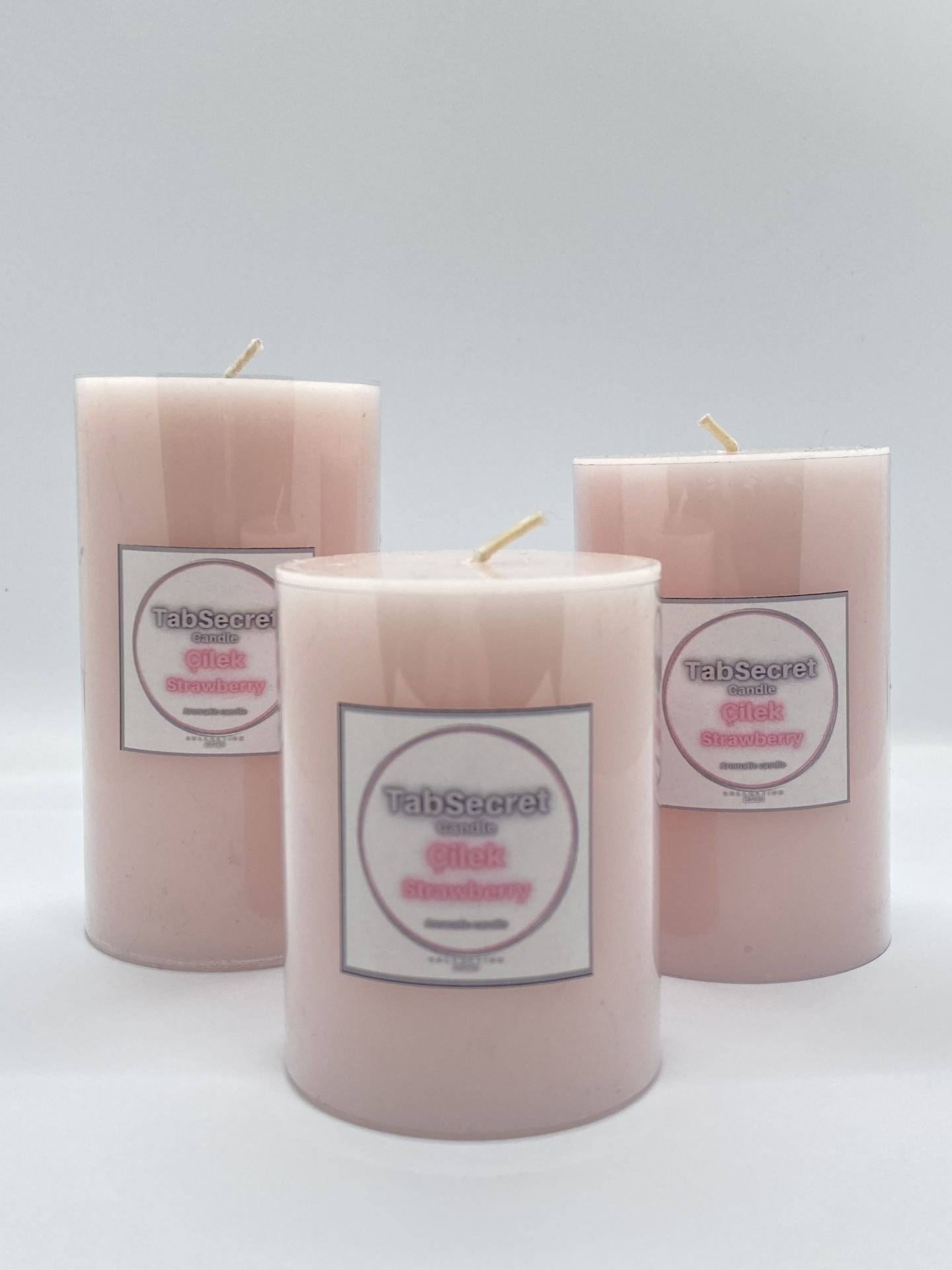 Soft Serisi Çilek Aromalı 3'lü Mum Seti