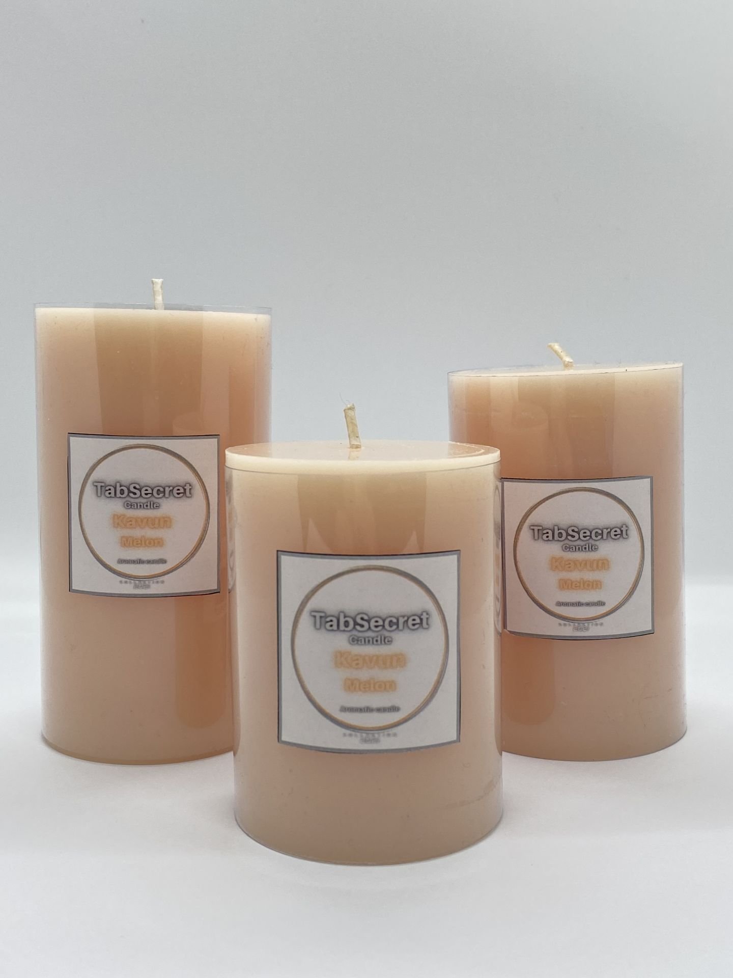 Soft Serisi Kavun Aromalı 3'lü Mum Seti