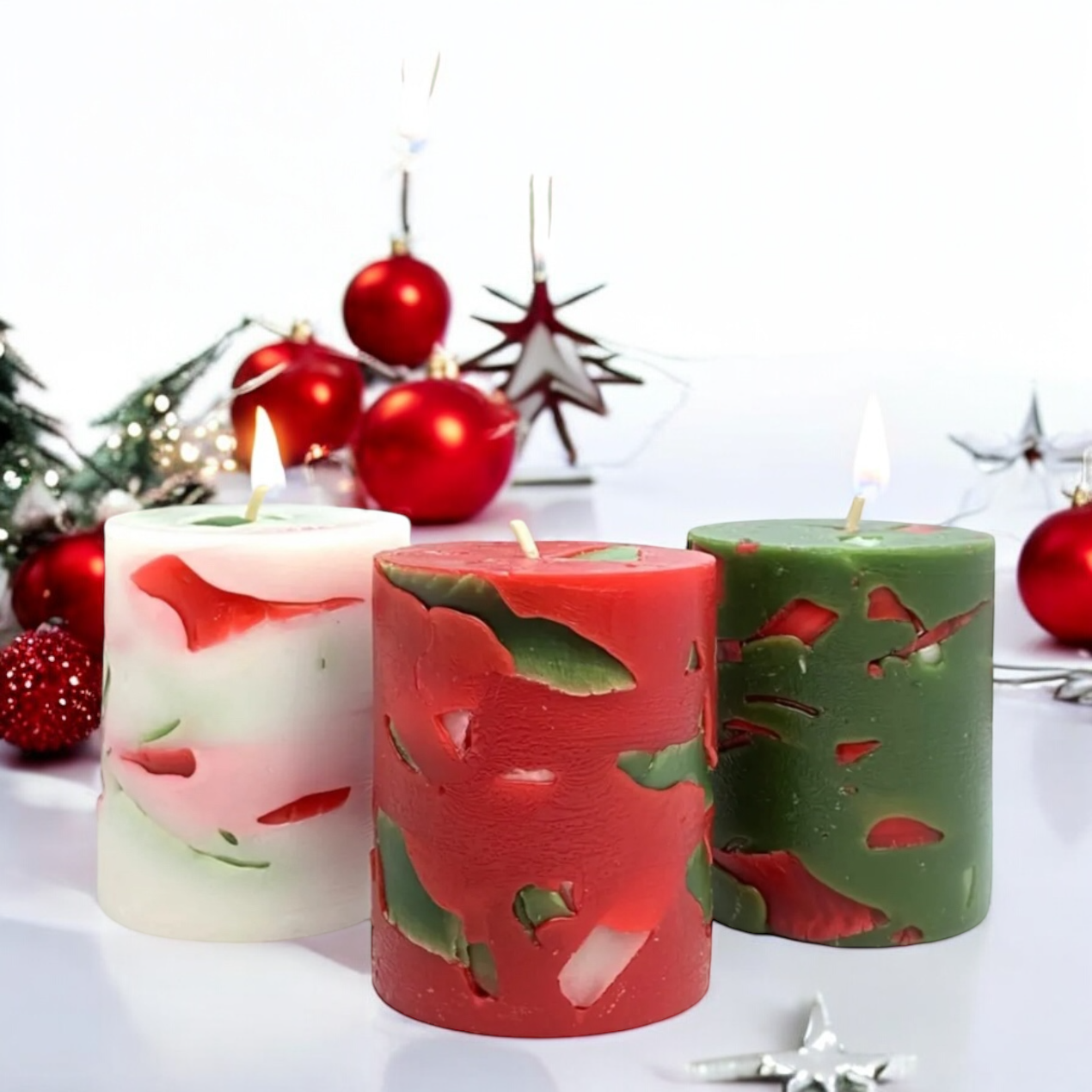 Cosmos Serisi  Christmas  Aromalı 3'lü Mum Seti