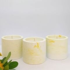 Tanıtıma Özel Fiyat / 3'lü Beton Mum Seti Portakal Aromalı