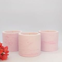 Tanıtıma Özel Fiyat / 3'lü Beton Mum Seti Kaugummi Aromalı