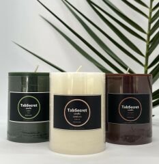 Aromalı 3' lü Mum Seti / Çam-Vanilya-Tarçın