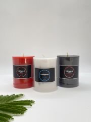 Aromalı 3' lü Mum Seti / Frambuaz-Okyanus-Karışıkmeyve