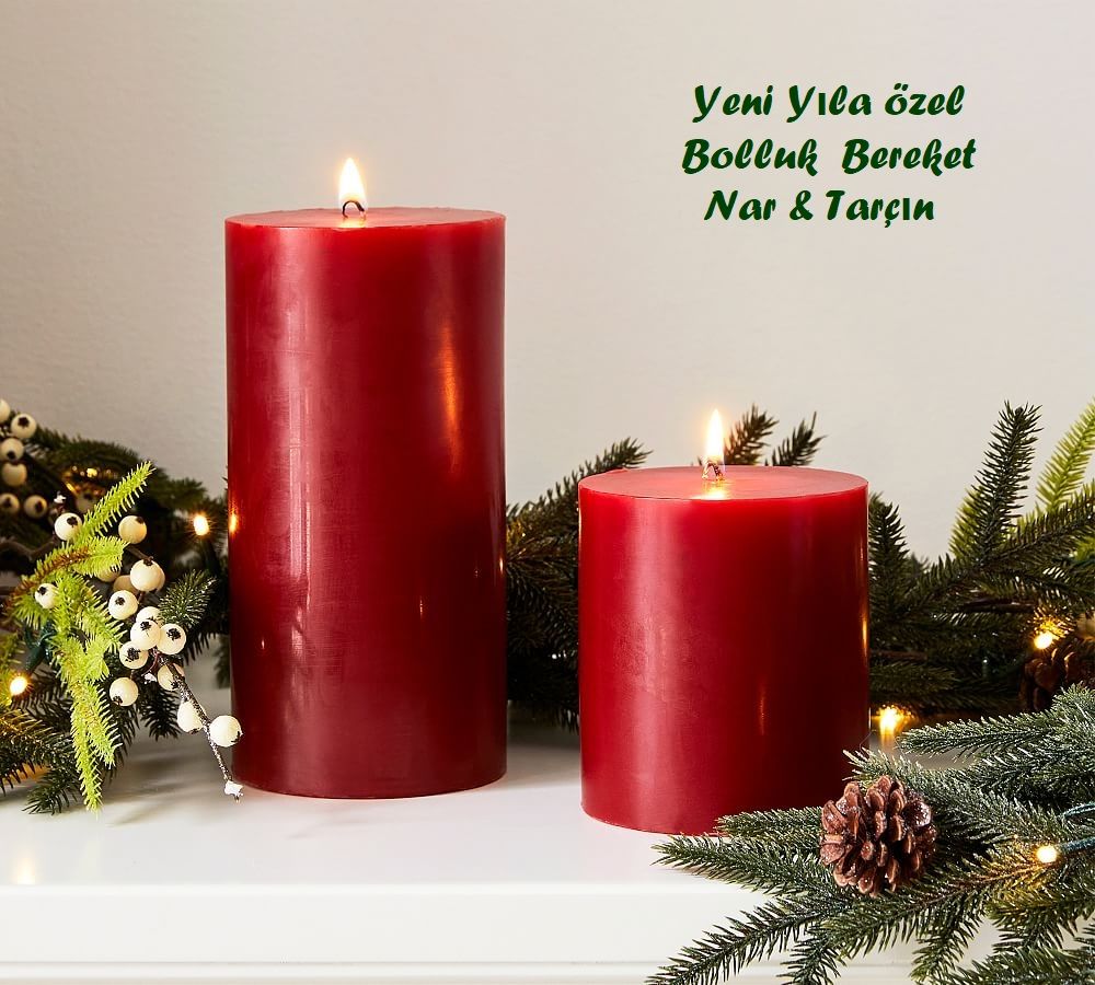 Bolluk Bereket / Nar Tarçın Aromalı Mum Seti