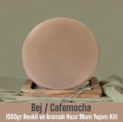 1000gr Renkli ve Aromalı Hazır Mum Yapım Kiti Bej Renk / Mocha Aromalı