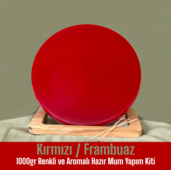 1000gr Renkli ve Aromalı Hazır Mum Yapım Kiti Kırmızı Renk / Frambuaz Aromalı