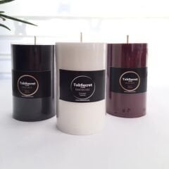 Büyük Boy  Aromalı 3' lü  Sütun Mum Seti 8x13cm