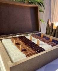 Madlen Çikolata Tasarım Ahşap Kutu Mum