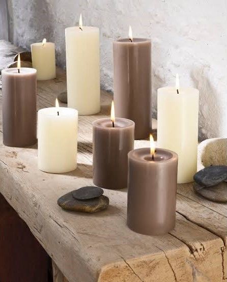 Vanilya ve Mocha Aromalı 8' li Mum Seti