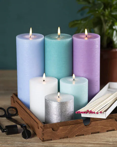 Bahar Çiçekleri Aromalı 6' lı Mum Seti