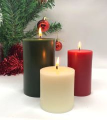 Yılbaşı Chistmas Ritüel Büyük Boy 3'lü Mum Seti