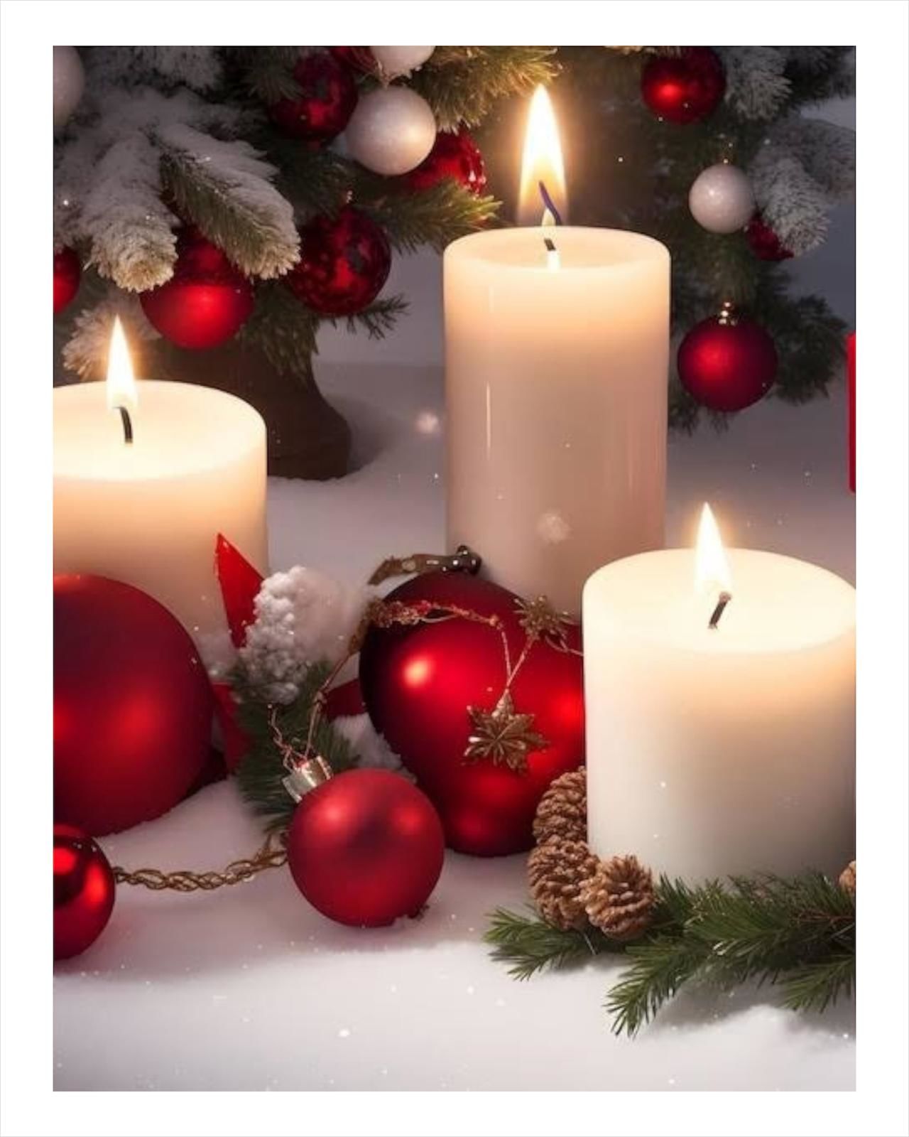 Yılbaşı Christmas Şans Ritüel 3'lü Mum Seti